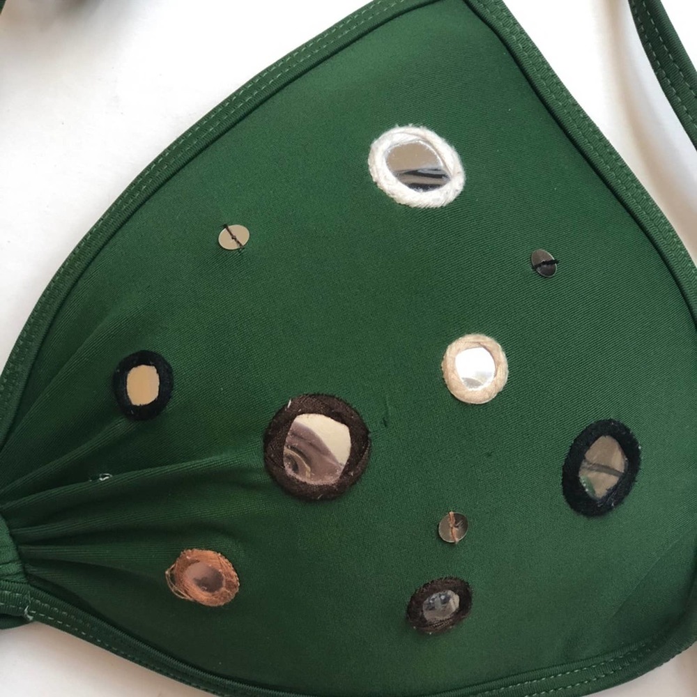 0116 La Blanca triangle green bikini top - Picture 3 of 7